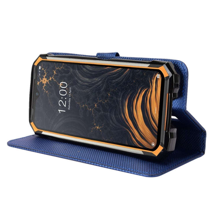 For Doogee S88 Pro / S88 Plus Diamond Texture Leather Phone Case(Blue)