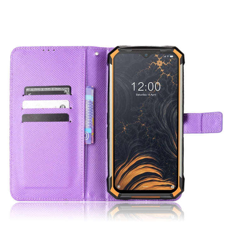 For Doogee S88 Pro / S88 Plus Diamond Texture Leather Phone Case(Purple)
