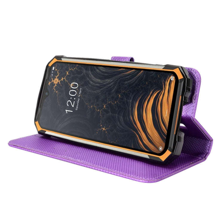 For Doogee S88 Pro / S88 Plus Diamond Texture Leather Phone Case(Purple)