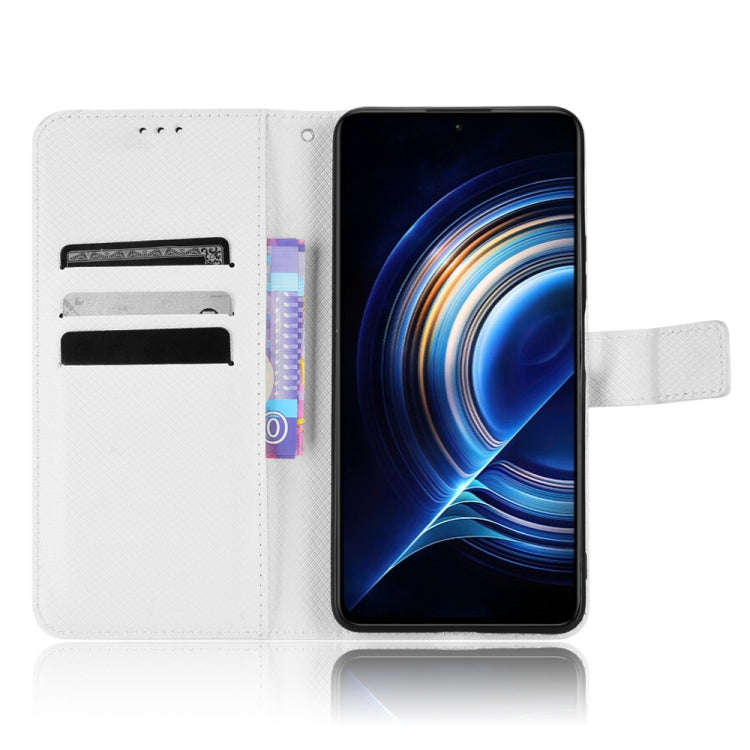 For Xiaomi Redmi K50 / K50 Pro Diamond Texture Leather Phone Case(White)