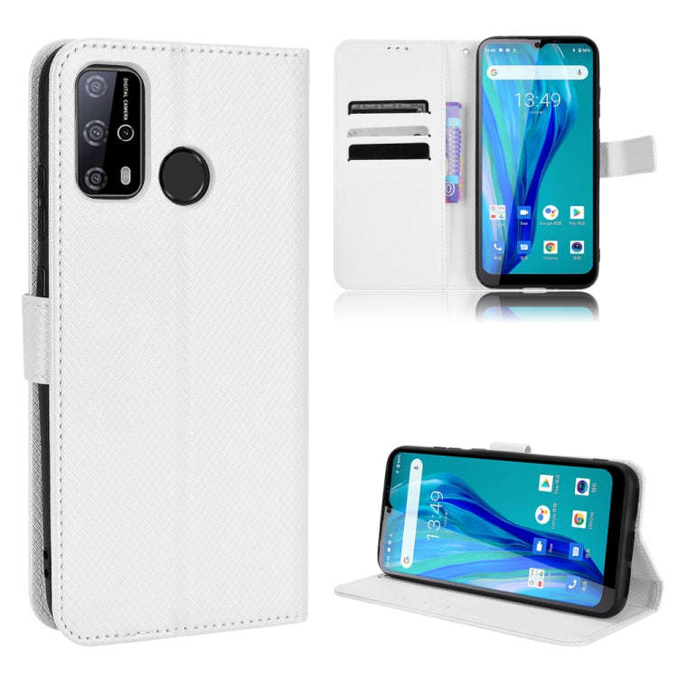 For Oukitel C23 Pro Diamond Texture Leather Phone Case(White)