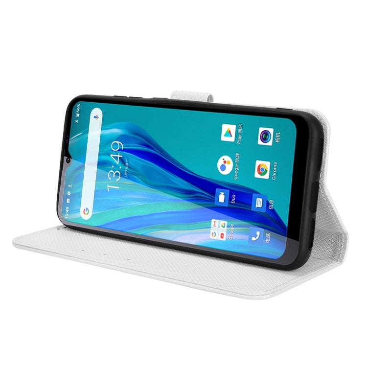 For Oukitel C23 Pro Diamond Texture Leather Phone Case(White)