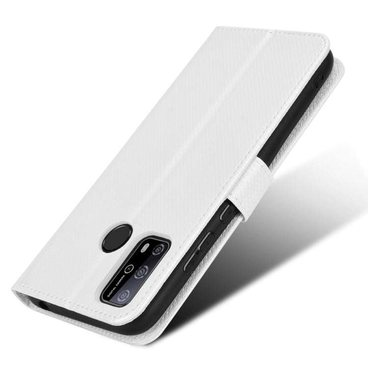 For Oukitel C23 Pro Diamond Texture Leather Phone Case(White)