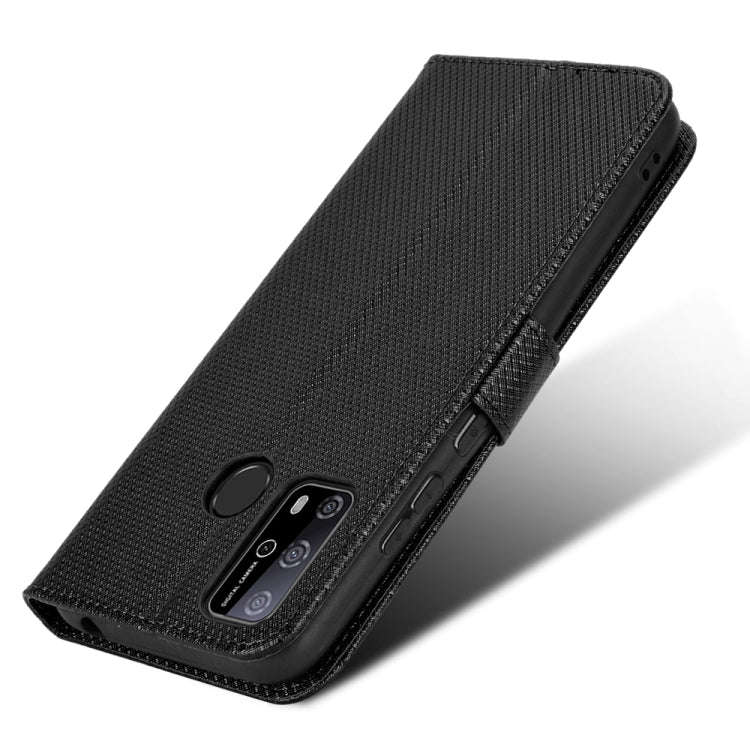For Oukitel C23 Pro Diamond Texture Leather Phone Case(Black)