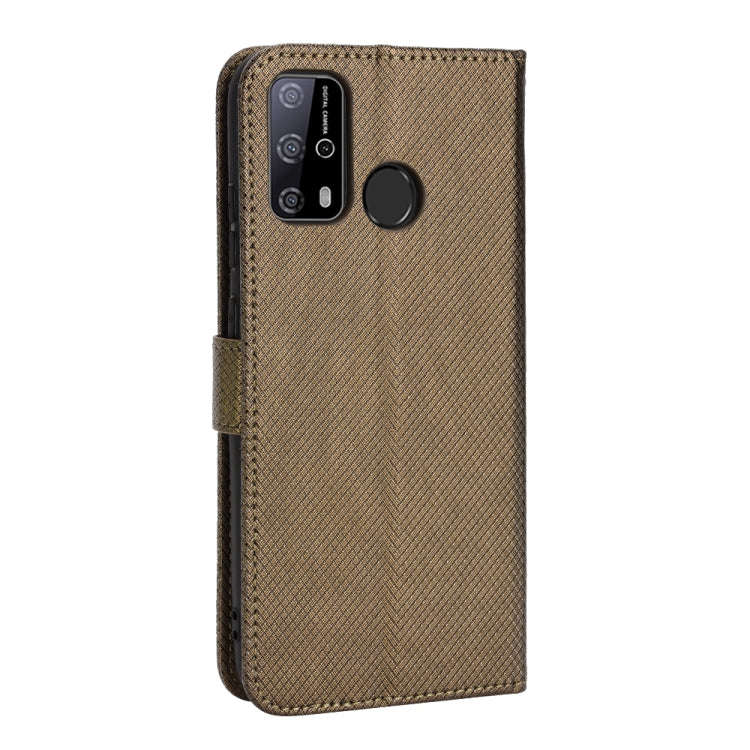 For Oukitel C23 Pro Diamond Texture Leather Phone Case(Brown)