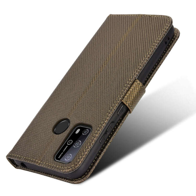 For Oukitel C23 Pro Diamond Texture Leather Phone Case(Brown)