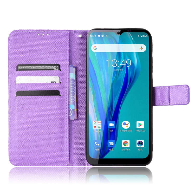 For Oukitel C23 Pro Diamond Texture Leather Phone Case(Purple)