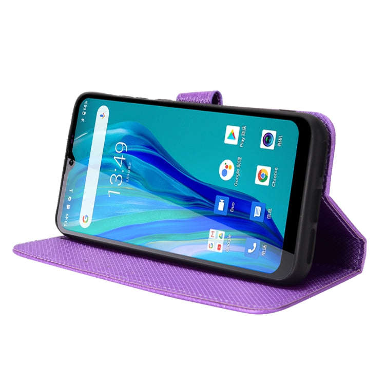 For Oukitel C23 Pro Diamond Texture Leather Phone Case(Purple)
