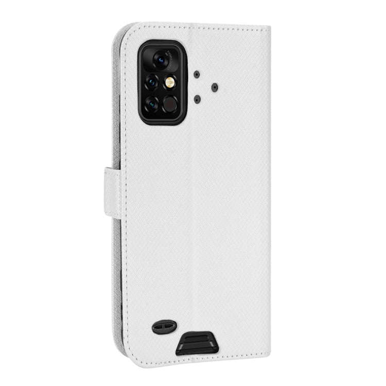 For UMIDIGI Bison Pro Diamond Texture Leather Phone Case(White)