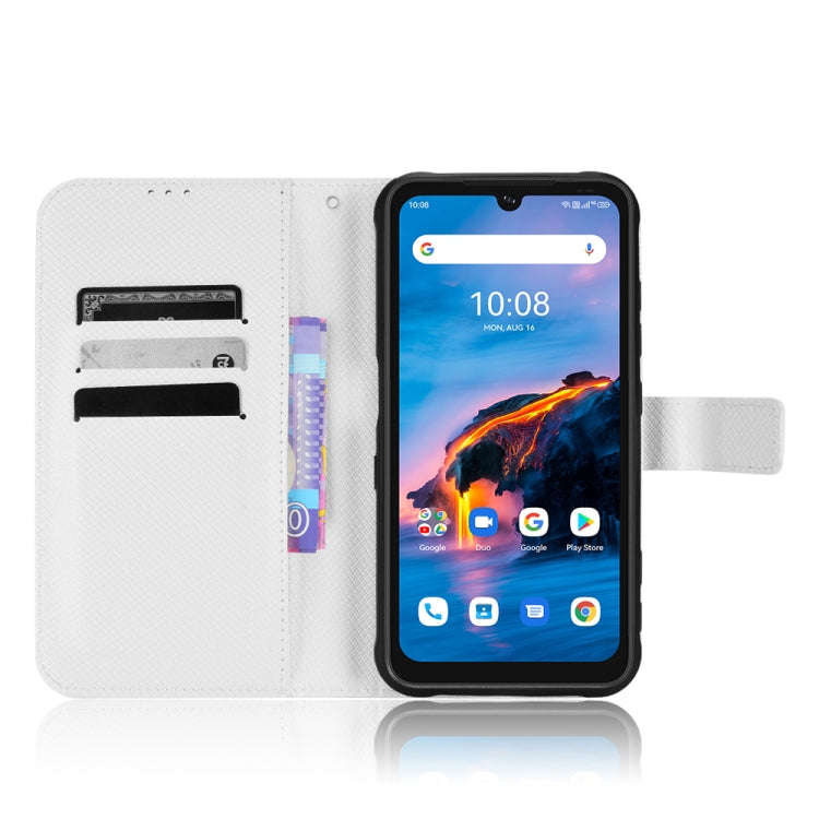 For UMIDIGI Bison Pro Diamond Texture Leather Phone Case(White)