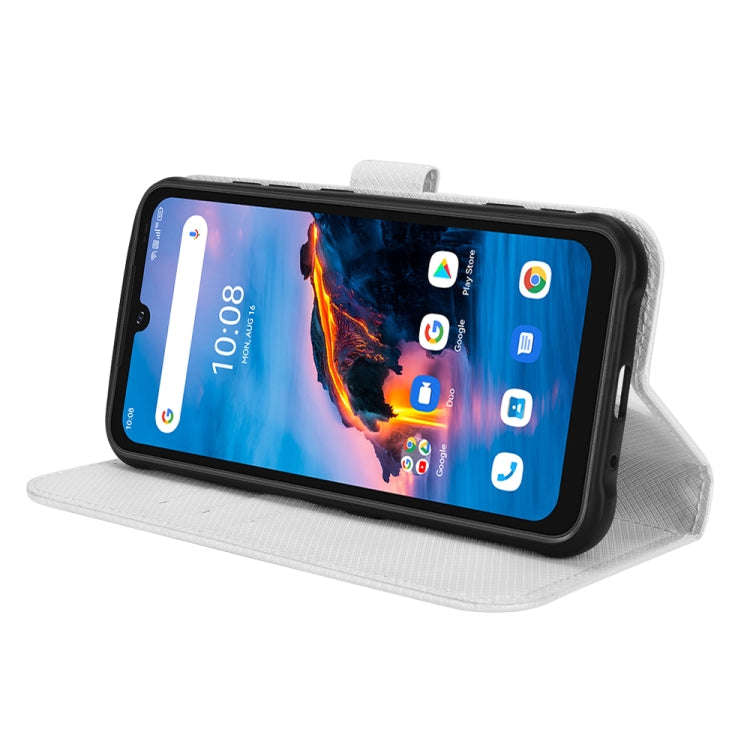 For UMIDIGI Bison Pro Diamond Texture Leather Phone Case(White)