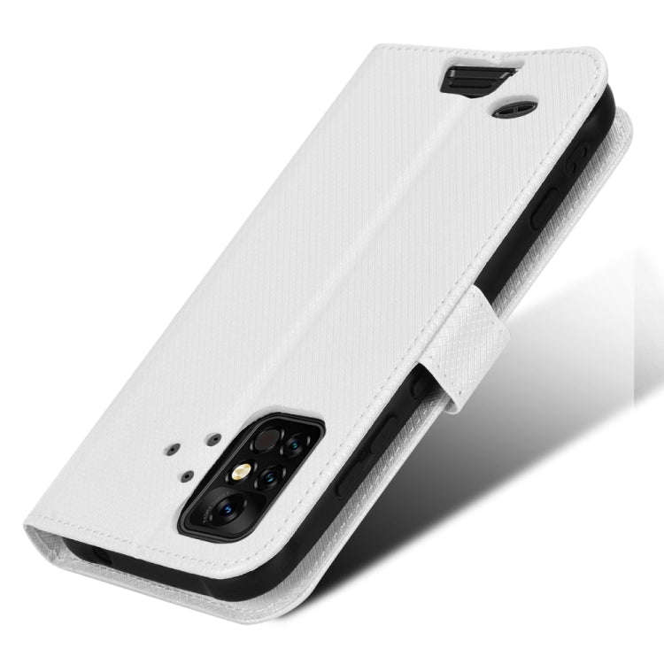For UMIDIGI Bison Pro Diamond Texture Leather Phone Case(White)