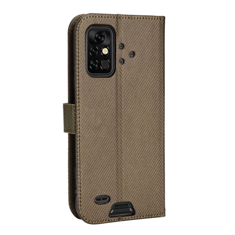 For UMIDIGI Bison Pro Diamond Texture Leather Phone Case(Brown)