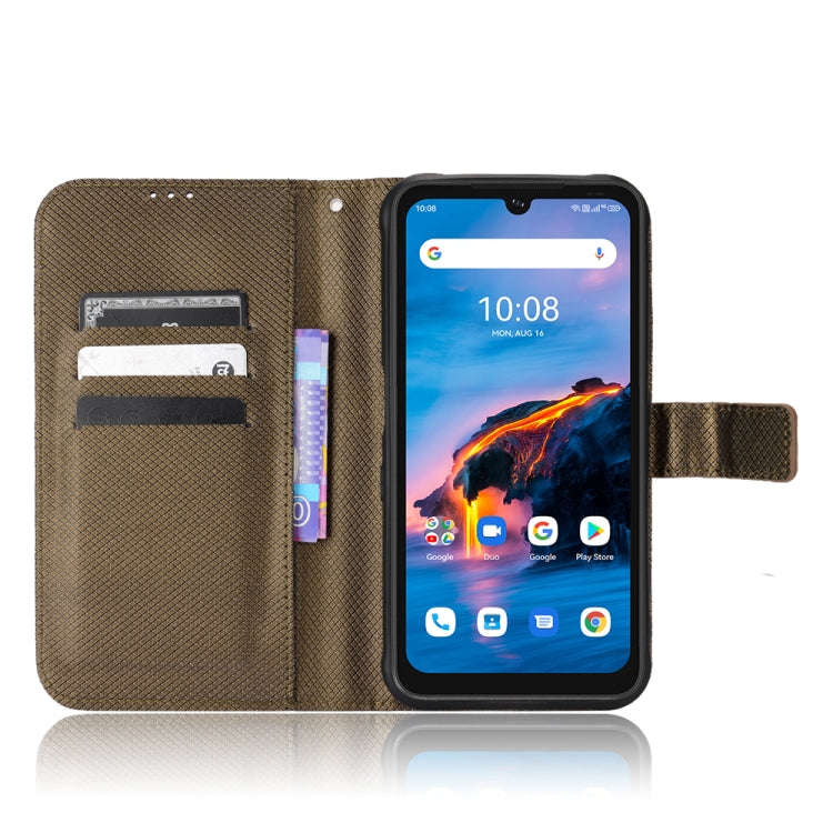 For UMIDIGI Bison Pro Diamond Texture Leather Phone Case(Brown)
