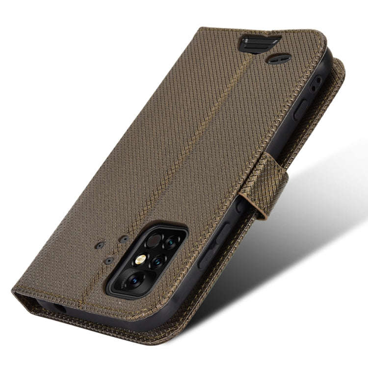 For UMIDIGI Bison Pro Diamond Texture Leather Phone Case(Brown)