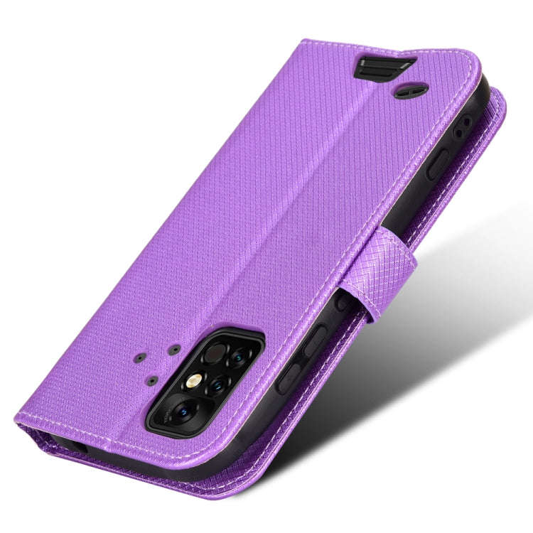 For UMIDIGI Bison Pro Diamond Texture Leather Phone Case(Purple)