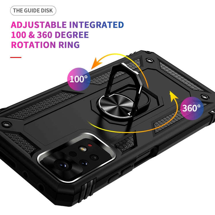 For Xiaomi Redmi Note 11 Pro Shockproof TPU + PC Phone Case with Holder(Black)