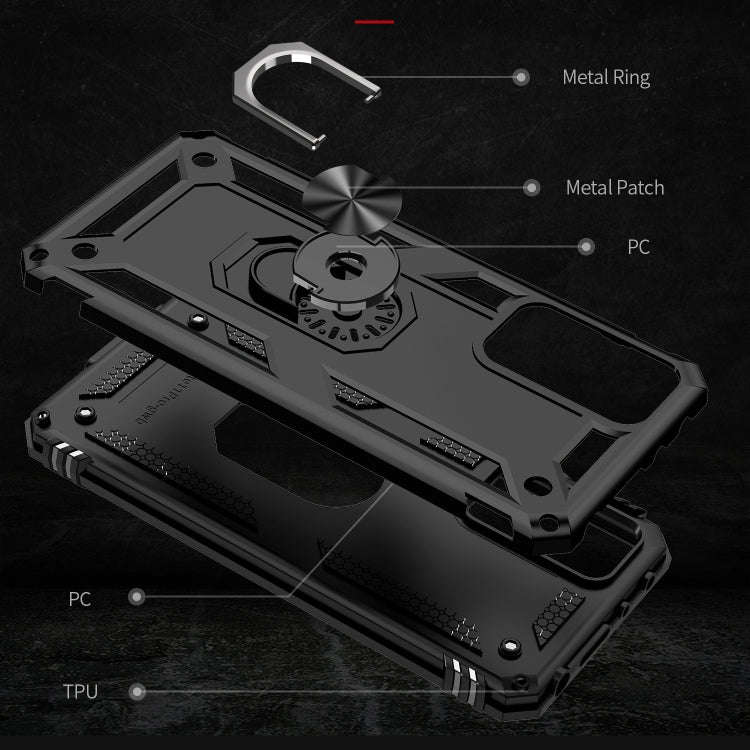 For Xiaomi Redmi Note 11 Pro Shockproof TPU + PC Phone Case with Holder(Black)