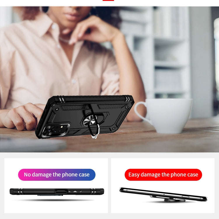 For Xiaomi Redmi Note 11 Pro Shockproof TPU + PC Phone Case with Holder(Black)