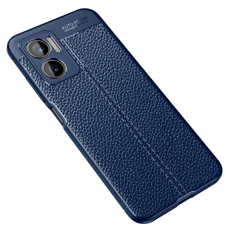 For Xiaomi Redmi Note 11E 5G Litchi Texture TPU Shockproof Phone Case(Navy Blue)