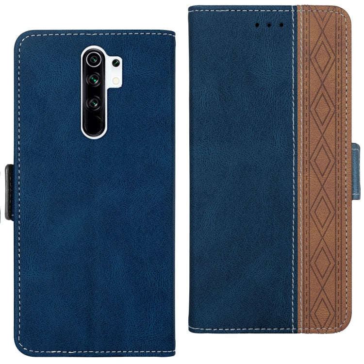 For Xiaomi Redmi 9 Stitching Side-Magnetic RFID Leather Phone Case(Royal Blue)
