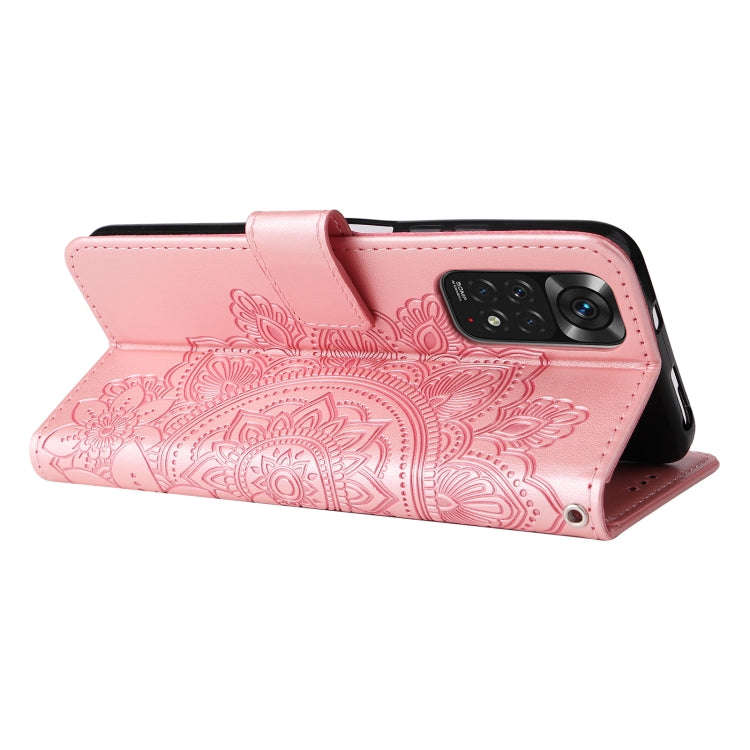 For Xiaomi Redmi Note 11 4G(Global)/Redmi Note 11s 4G(Global) 7-petal Flowers Embossing Pattern H...