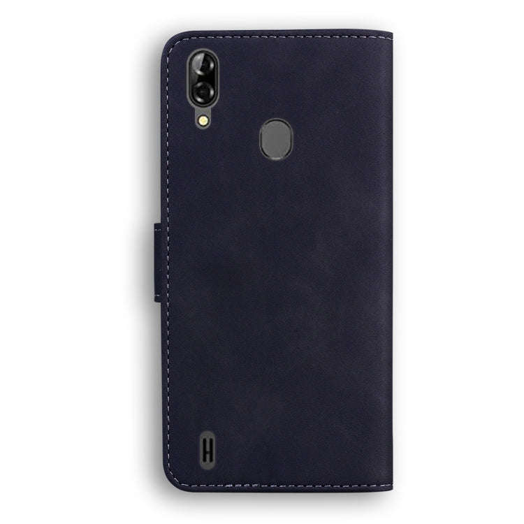 For Blackview A60 Pro Skin Feel Pure Color Flip Leather Phone Case(Black)