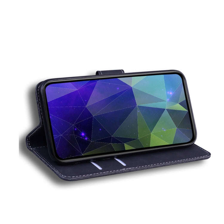 For Blackview A60 Pro Skin Feel Pure Color Flip Leather Phone Case(Black)