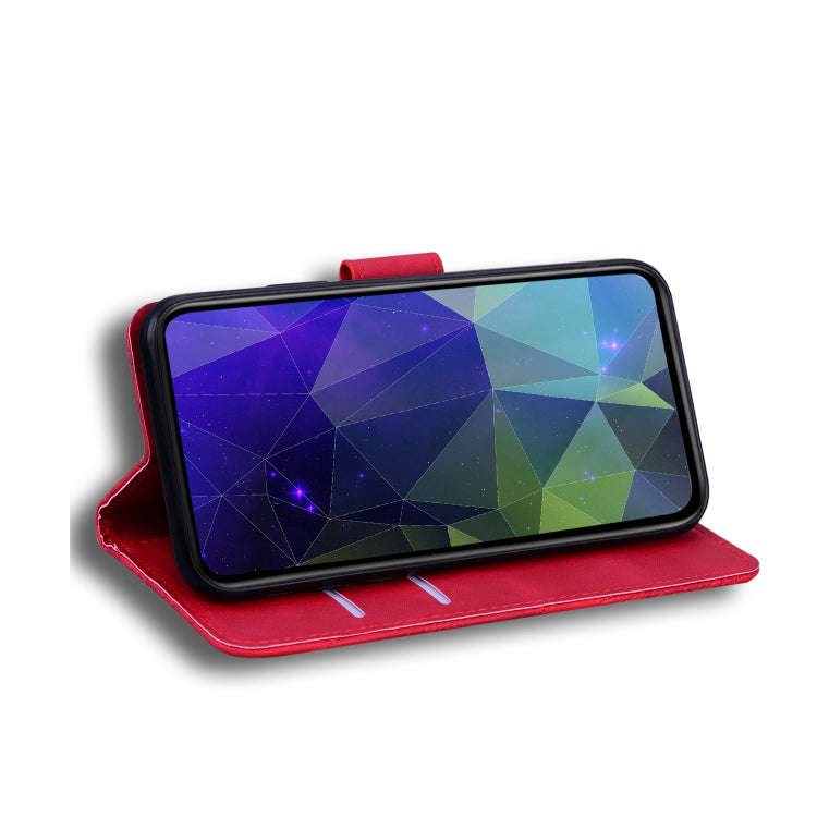 For Blackview A60 Pro Skin Feel Pure Color Flip Leather Phone Case(Red)