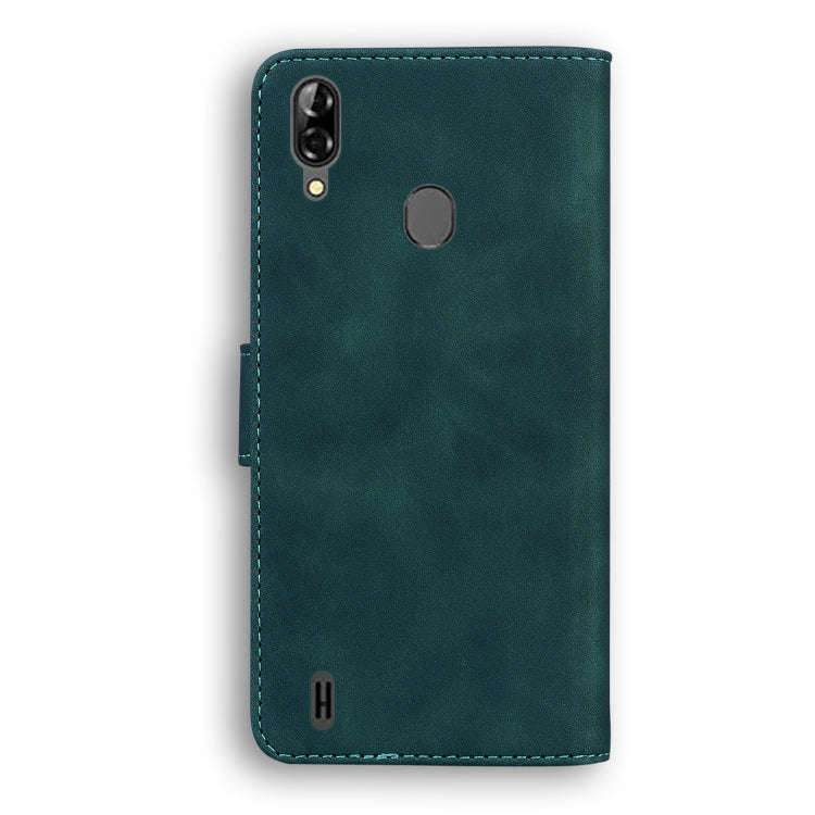 For Blackview A60 Pro Skin Feel Pure Color Flip Leather Phone Case(Green)