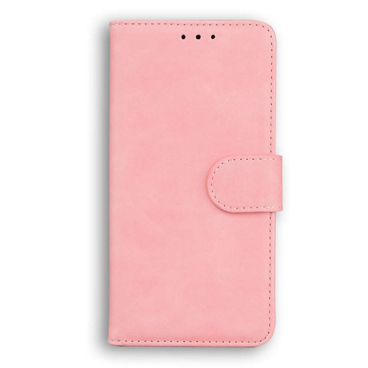 For Blackview A60 Pro Skin Feel Pure Color Flip Leather Phone Case(Pink)