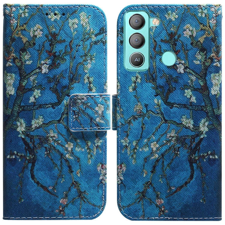 For Tecno Pop 5 LTE BD4 Coloured Drawing Leather Phone Case(Apricot)