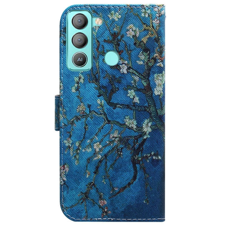 For Tecno Pop 5 LTE BD4 Coloured Drawing Leather Phone Case(Apricot)