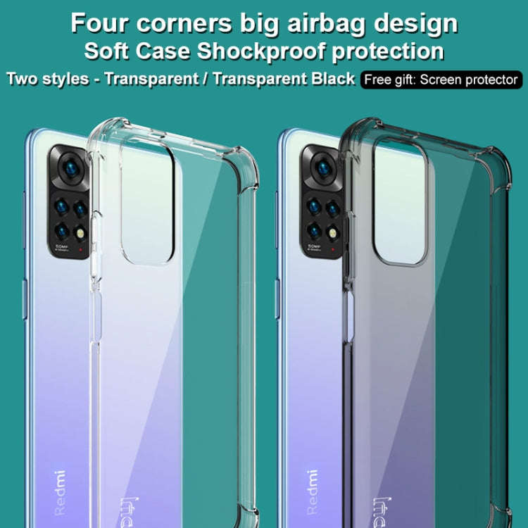 For Xiaomi Redmi Note 11 4G / Note 11S Global imak TPU Phone Case with Screen Protector(Transparent)