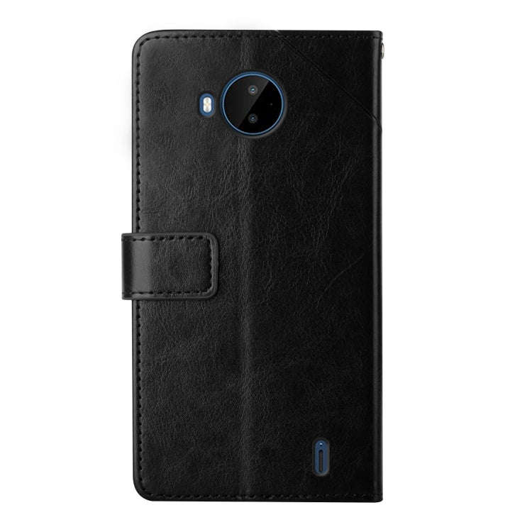 For Nokia C20 Plus Y Stitching Horizontal Flip Leather Phone Case(Black)