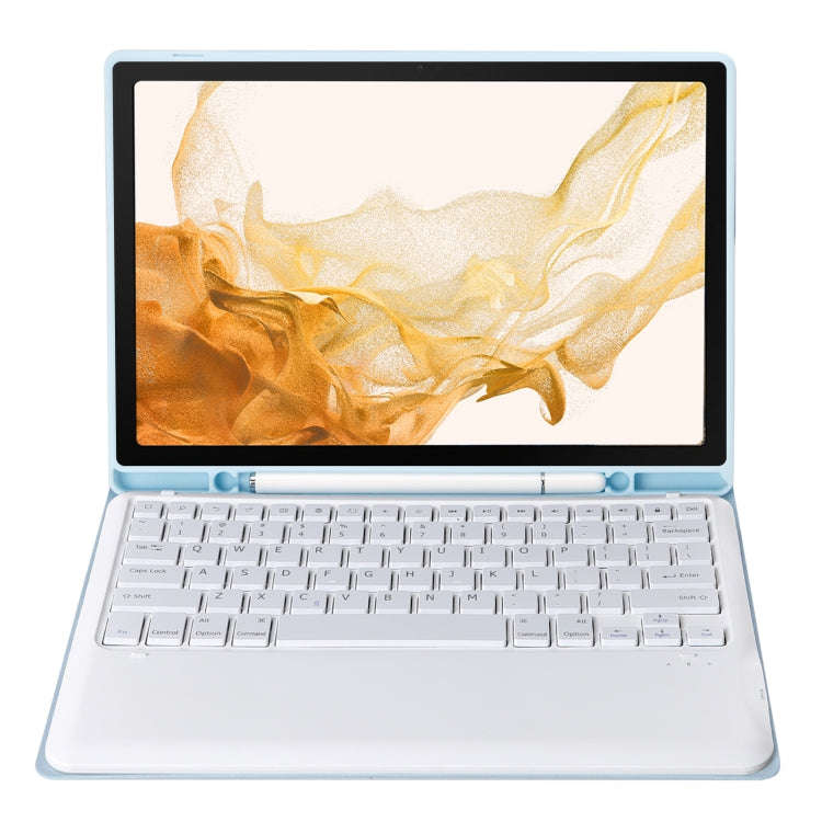 A800B Candy Color Detachable Bluetooth Keyboard Case with Pen Slot for Samsung Galaxy Tab S8+  / ...