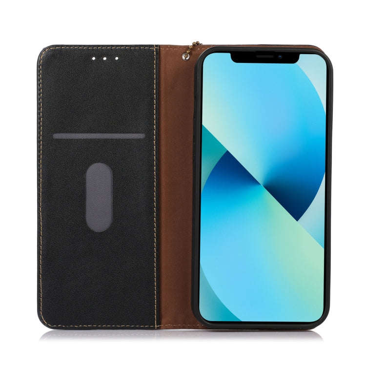 For Sony Xperia 10 IV KHAZNEH Nappa Top Layer Cowhide Leather Phone Case(Black)