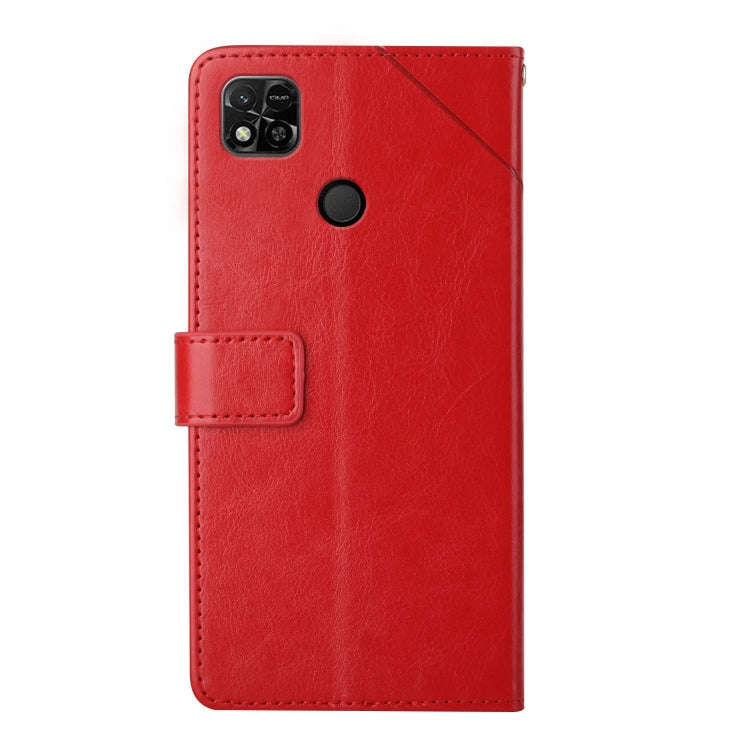 For Xiaomi Redmi 10A Y Stitching Horizontal Flip Leather Phone Case(Red)