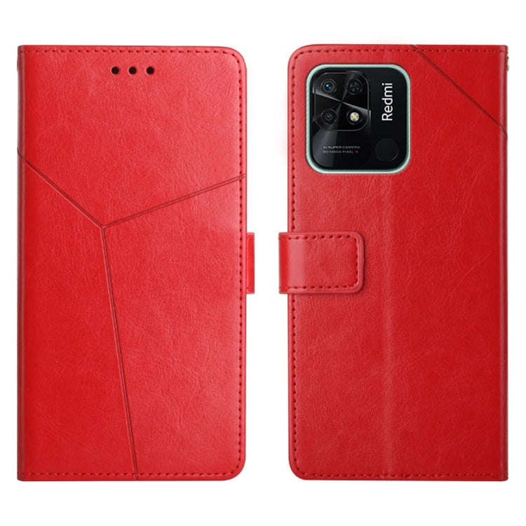 For Xiaomi Redmi 10C Y Stitching Horizontal Flip Leather Phone Case(Red)