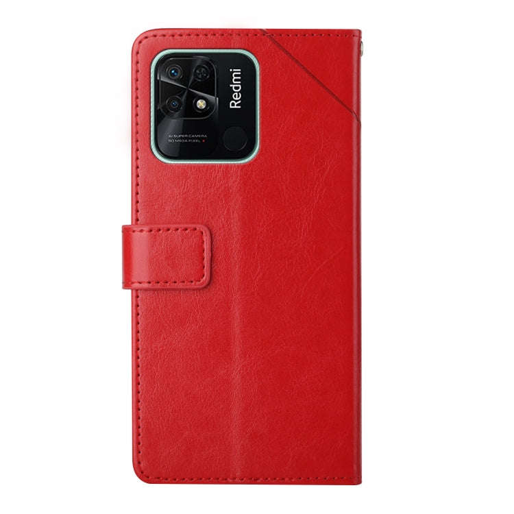 For Xiaomi Redmi 10C Y Stitching Horizontal Flip Leather Phone Case(Red)
