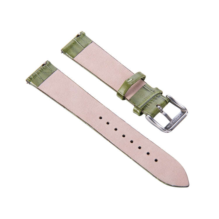 For Huawei B5 Bamboo Leather Watch Band(Green)