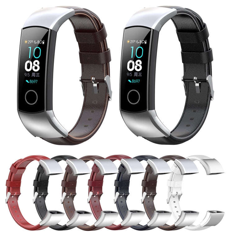 For Huawei Honor 4 & 5 Oil Wax Leather Watch Band(Crimson)