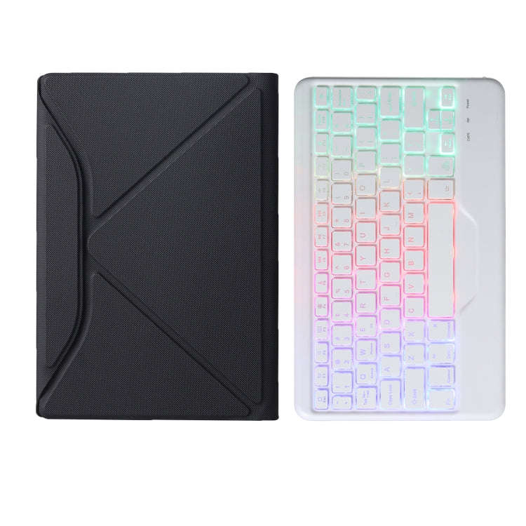 B0N5S Backlight Diamond Texture Bluetooth Keyboard Leather Case with Triangle Back Support For Xi...