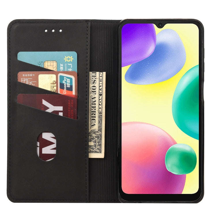 For Xiaomi Redmi 10A Skin Feel Splicing Leather Phone Case(Black)