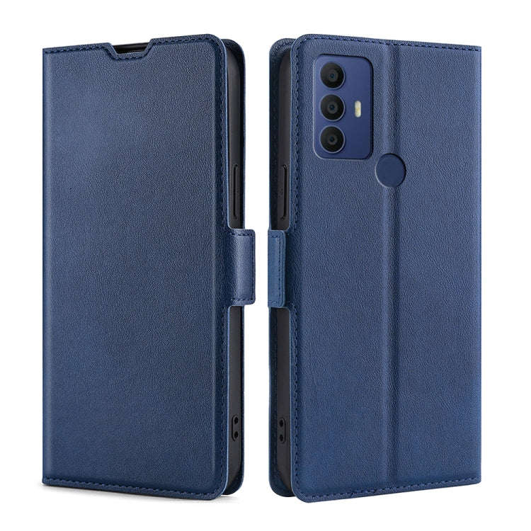 For TCL 305 / 30 SE / 306 & Sharp Aquos V6 / V6 Plus Ultra-thin Voltage Side Buckle PU + TPU Leat...