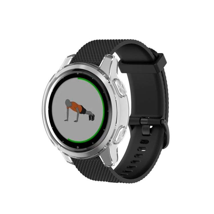 For Garmin Vivoactive 4 TPU Protective Shell(Transparent White)