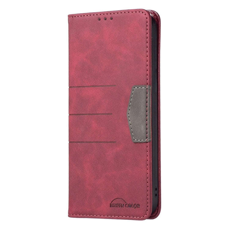 For Honor 60 Pro Magnetic Splicing Leather Phone Case(Red)