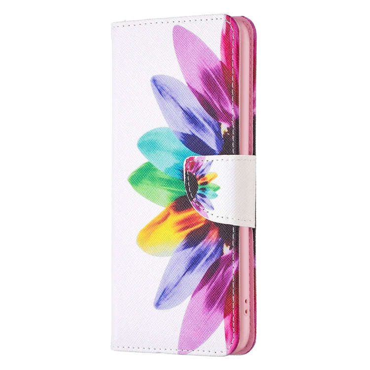 For Honor 60 Pro Colored Drawing Pattern Horizontal Flip Leather Phone Case(Sun Flower)