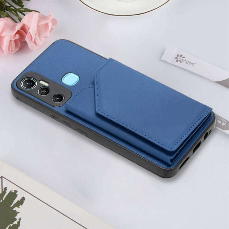 For Infinix Hot 11 Skin Feel PU + TPU + PC Phone Case(Blue)