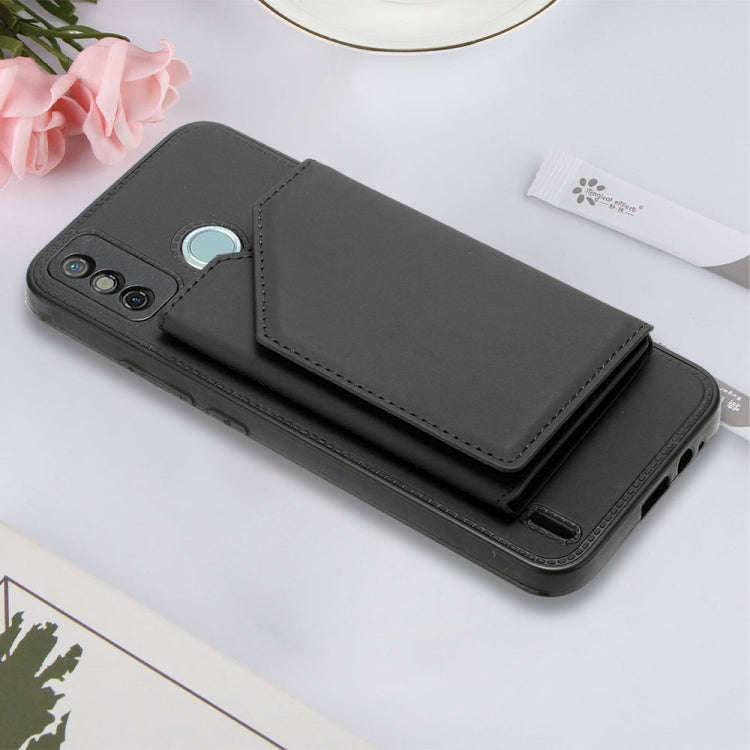 For Tecno Spark 6 Go / Go 2020 Skin Feel PU + TPU + PC Phone Case(Black)